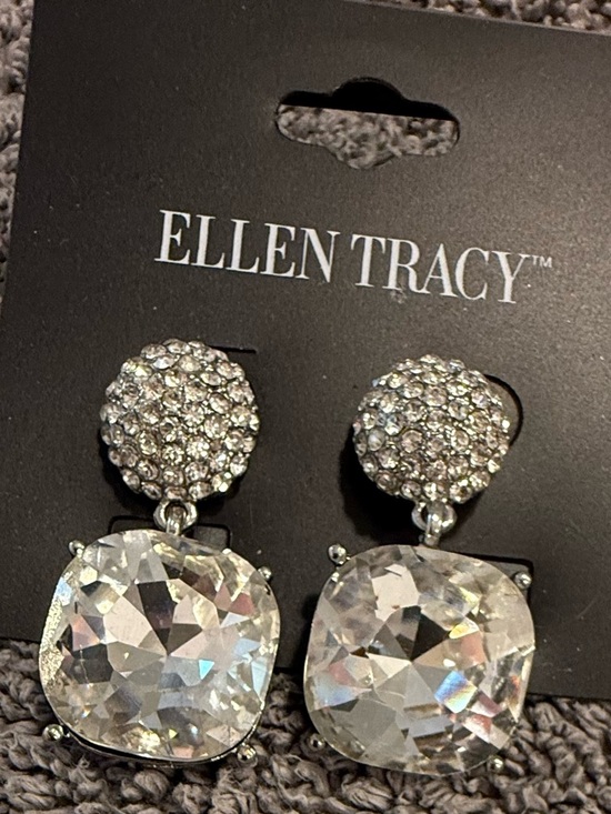Ellen Tracy Jewelry - Ellen Tracy cubic zirconia rhinestone dangle drop post earrings